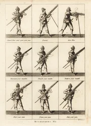 Militaire oefeningen van musketiers