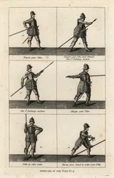 Militaire oefeningen met de piek