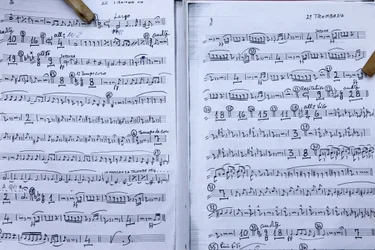 Muziekpartituur, Montesano, Italië