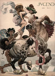 Mythologische figuren die muziek maken