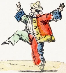 P - Pierrot - Kindervermaak Alfabet ca. 1890 (lithografie)