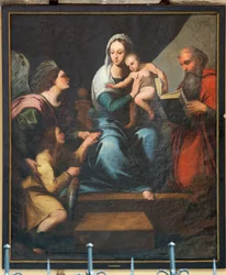Onze-Lieve-Vrouwekerk van Pamele. Interieur. Madonna (Madonna met vis, Tobias). Kopie van Rafael (?).