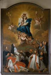 Parochiekerk. Interieur. Schilderij.