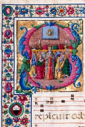 Piccolomini Bibliotheek: koorboek, cod. 23.8, ff. 100v met 