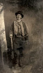 Portret van Billy the Kid, Fort Sumner. 1879