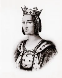 Portret van Charlotte de Savoie, koningin van Frankrijk, gravure