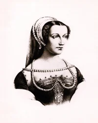 Portret van Claude de France (1490-1524) Koningin van Frankrijk, gravure, sd.