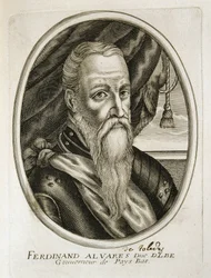 Portret van de Hertog van Alba (1507-1582) (gravure)