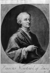 Portret van Isaac Newton (1642-1727)