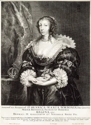 Portret van koningin Henrietta Maria de Bourbon