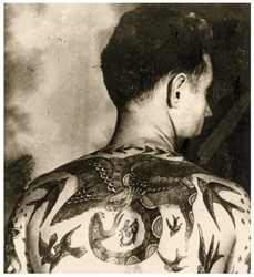 Portret van Tom Stephen, getatoeëerd door Bert Grimm, ca. 1942