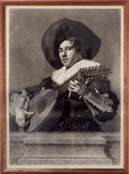 Portret van een luitspeler