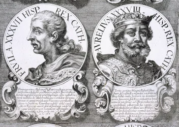 Portretten van Fruela I en Aurelius van Asturië