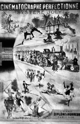 Poster voor Joly systeem ontwikkeld in 1896 om een bedreiging te vormen voor Lumiere systeem