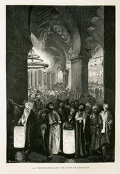 Gebed tijdens een nacht in Ramadan - Illustratie uit de Atlas van Egypte