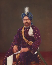 Prins Sher Zaman geboren in 1881; Prins en eerste zoon van Rasul Khan; Foto genomen in begin 1900; Junagadh; Gujarat; India