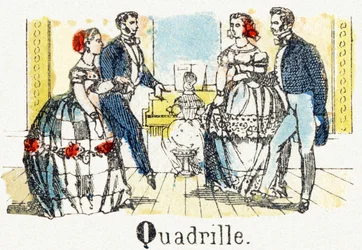 Q - Quadrille - Kindervermaakalfabet circa 1890