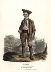 Raffile als Michau in Coelina door René Charles Guilbert de Pixérécourt, Ambigu Comique
