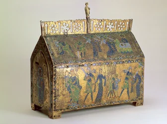 Reliekschrijn met scènes uit het leven van St. Valeria, Limoges, c.1175