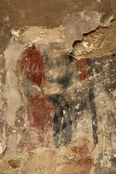 Ribelles. De kerk. Interieur. De apsis. De muurschilderingen. Detail. Romaans.
