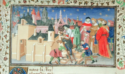 Alexander de Grote bouwt een stad als een gedenkteken voor Bucephalus uit de 