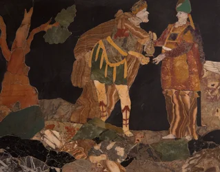 Sint-Corona kerk, altaar, marmeren intarsia, Vicenza, Veneto, Italië