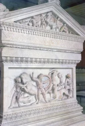 Sarcophagus van Alexander de Grote (356-323 v.Chr.) (marmer)