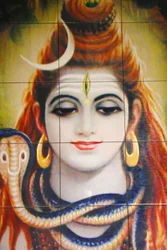 Shree hindoetempel, Leicester. Shiva mozaïek. Verenigd Koninkrijk