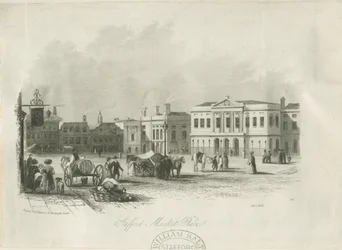 Stafford - Marktplein: gravure, nd [ca. 1841]