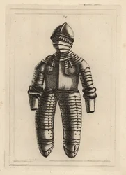 Harnas van een ruiter uit de tijd van Koning Hendrik VIII of Elizabeth I, uit de Tower of London