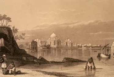 Taj Mahal, Agra, Uttar Pradesh, India (gravure)