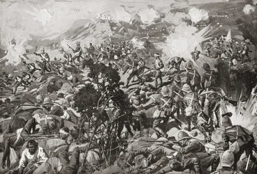 De Slag bij Spion Kop, Tugela River, Natal, Zuid-Afrika, 23-24 januari 1900 tijdens de Tweede Boerenoorlog