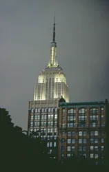 Het Empire State Building bij nacht
