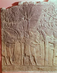 Het beleg van Alammu door het leger van Sennacherib (704-681 v.Chr.) (detail)