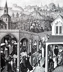 De kroning van Filips II van Frankrijk.