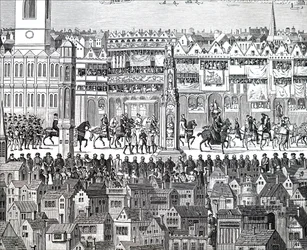 De kroningsprocessie van koning Eduard VI.