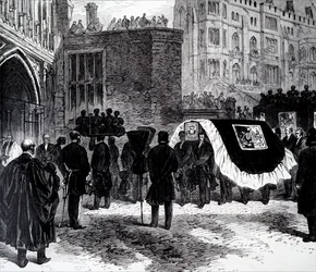De begrafenis van Henry John Temple, 3e burggraaf Palmerston