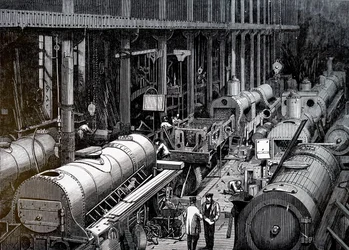 De productievloer van Robert Stephenson and Company
