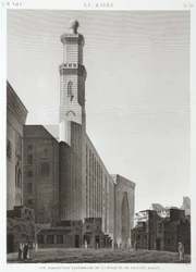 De moskee van Sultan Hassan, Caïro, Egypte, ca. 1798