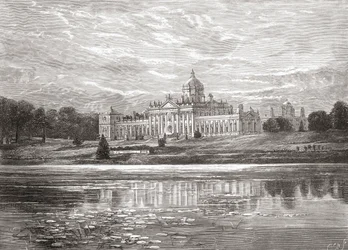 De zuidkant van Castle Howard, North Yorkshire, Engeland in de late 19e eeuw, uit Our Own Country gepubliceerd 1898
