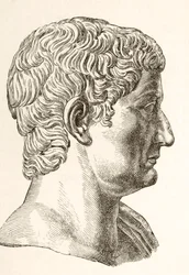 Tiberius Caesar Augustus (42 v.Chr. - 37 n.Chr.), tweede Romeinse keizer, geboren als Tiberius Claudius Nero, uit 