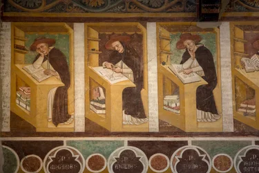 Tommaso Barisini, ook wel Tommaso da Modena genoemd, sec. XIII, fresco, St. Nicolò kerk, schip, Treviso, Italië (foto)