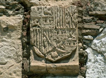 De toren van Homage, de Alcazaba van Almeria, Andalusië (detail)