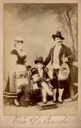 Trio De Bocchi, Lombardije, ca. 1880 (zwart-wit foto)