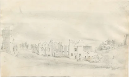 Tutbury Kasteel: potloodtekening, nd [?19e eeuw]