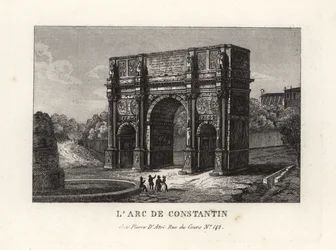 Zicht op de Boog van Constantijn, Arco di Costantino, Rome