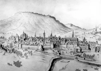 Uitzicht op de stad Chambery in Savoye
