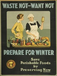 Verspil niet, wil niet - bereid je voor op de winter, Canada Food Board, c.1915