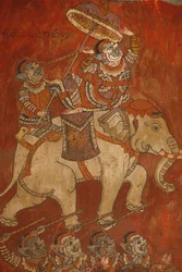 Wat Bo, Siem Reap, Muurschildering van de Ramayana, Siem Reap, Cambodja