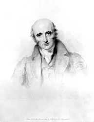 William Hyde Wollaston, Engelse chemicus en metallurg, ca. 1820s Gravure door Lewis naar een schilderij van Sir Thomas Lawrence (1769-1830) van William Hyde Wollaston (1766-1828), Engelse chemicus en metallurg